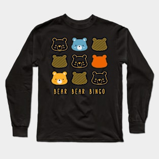 Bear Bear Bingo Cartoon Illustration Long Sleeve T-Shirt